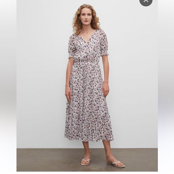 Club Monaco Floral Smocked CuffNWT Size 8 - Picture 1 of 3